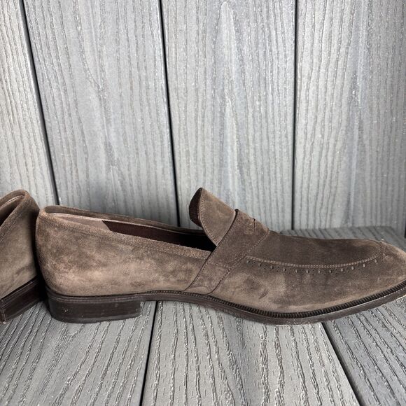 Salvatore Ferragamo Men\'s Suede Monk Strap Loafers Brown 9.5 D UG42220 Italy main image 13